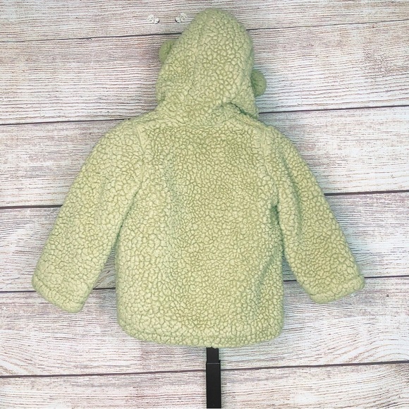 Baby Boden Brown Teddy Bear Sherpa Button Up Coat Size 6-12M - Picture 3 of 8